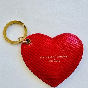 Aspinal of London Red Heart Keychain - new in box